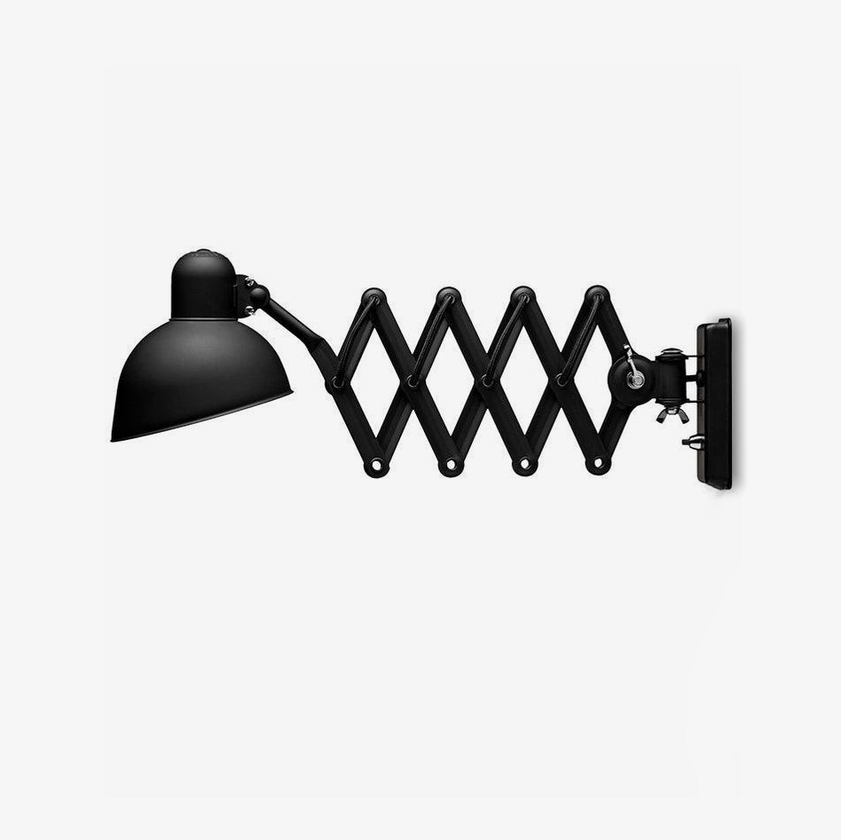 Nøordka Light Bespoke Wall Light Fixture L 35″ x H 6.5″ / Black Adjustable Scissor Arm Contemporary Wall Lamp