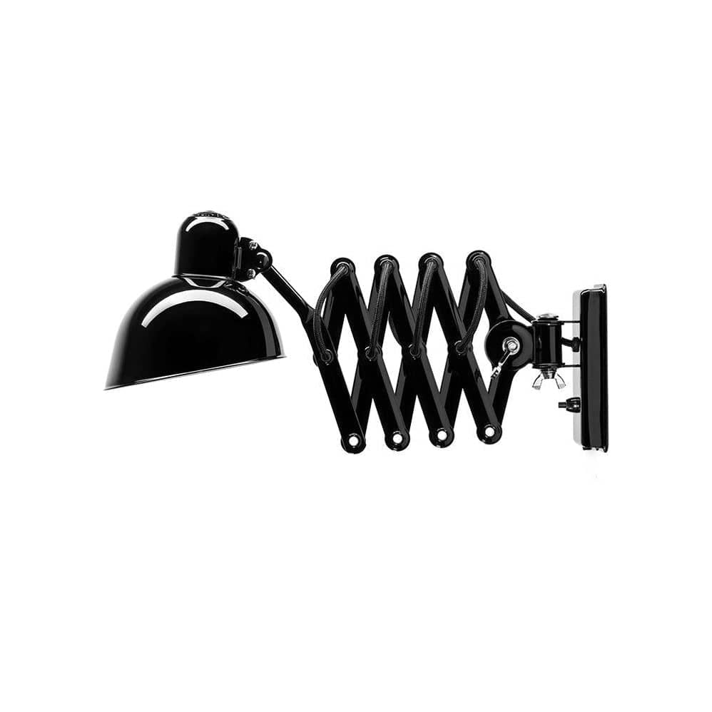 Nøordka Light Bespoke Wall Light Fixture L 35″ x H 6.5″ / Glossy Black Adjustable Scissor Arm Contemporary Wall Lamp