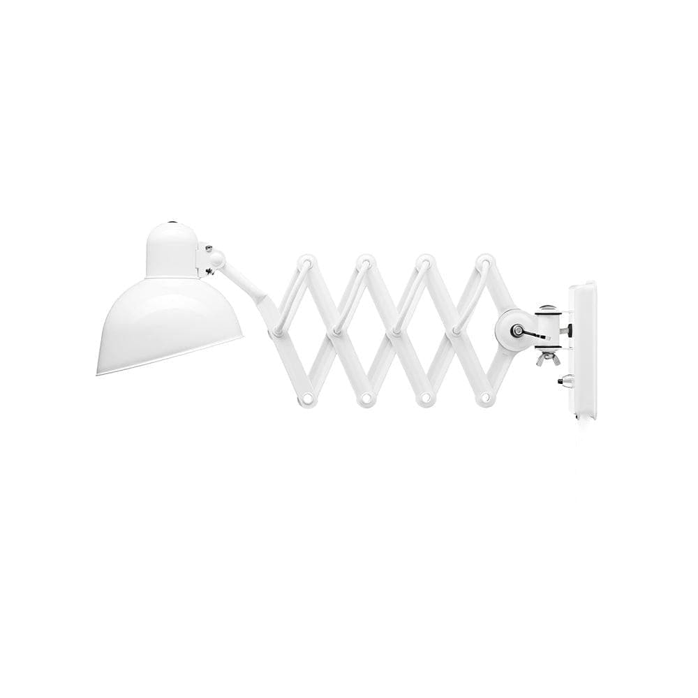 Nøordka Light Bespoke Wall Light Fixture L 35″ x H 6.5″ / White Adjustable Scissor Arm Contemporary Wall Lamp