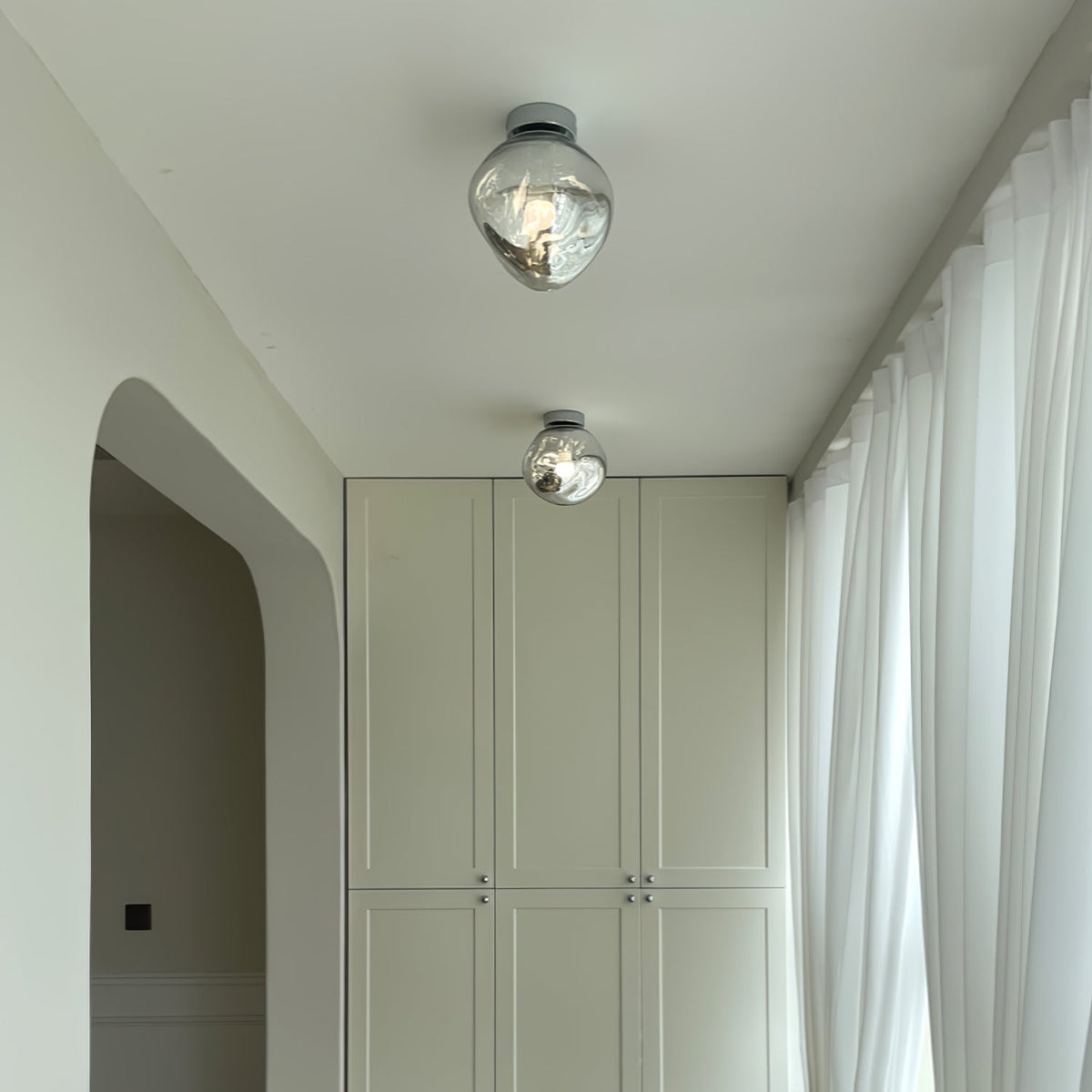 Nøordka Light Bespoke Wall Light Fixture Molten Glass Mirror Contemporary Wall Lamp