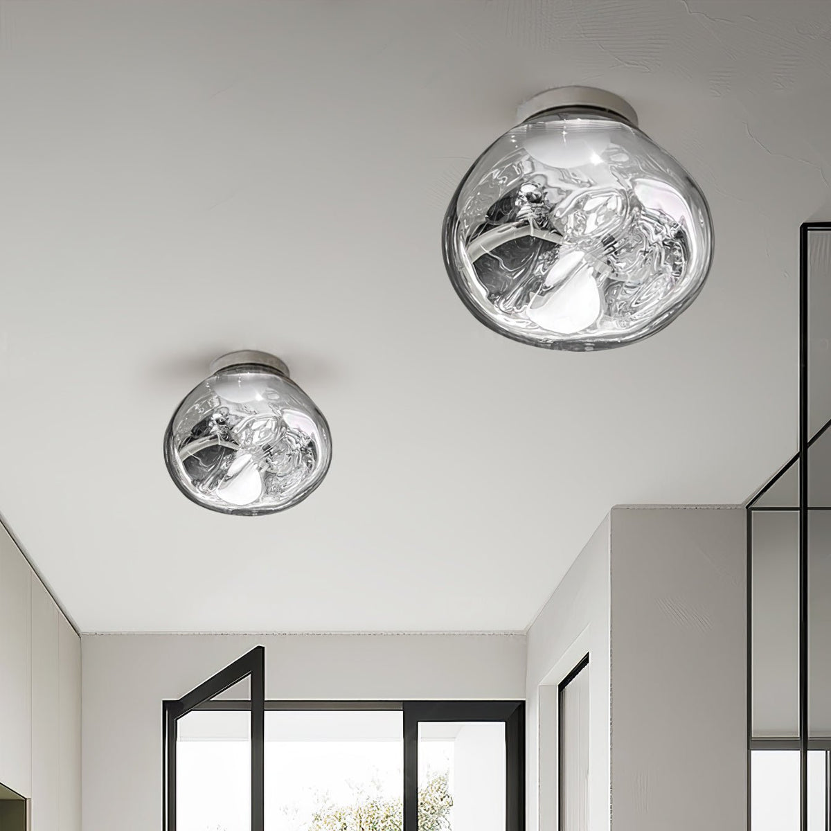 Nøordka Light Bespoke Wall Light Fixture Molten Glass Mirror Contemporary Wall Lamp