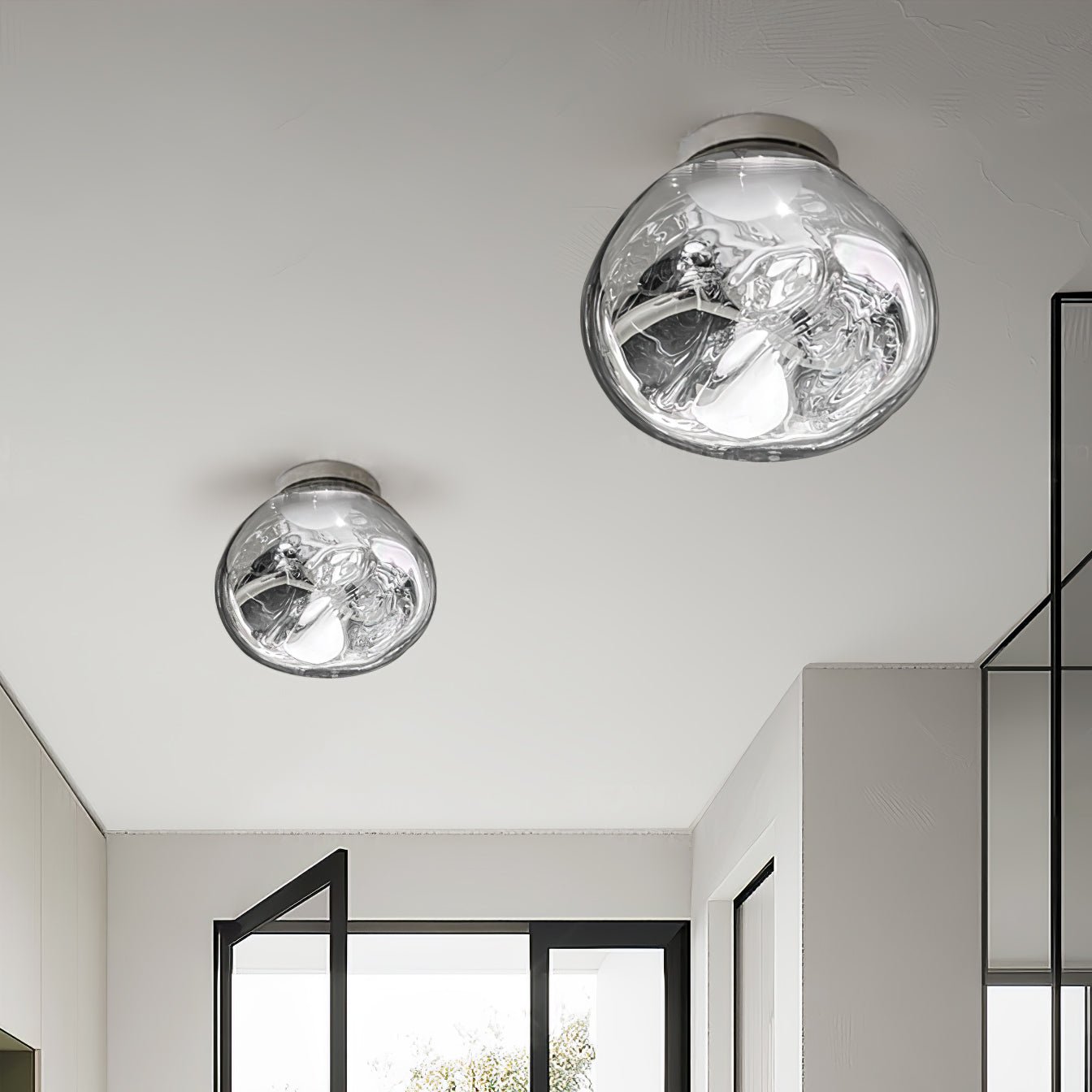 Nøordka Light Bespoke Wall Light Fixture Molten Glass Mirror Contemporary Wall Lamp