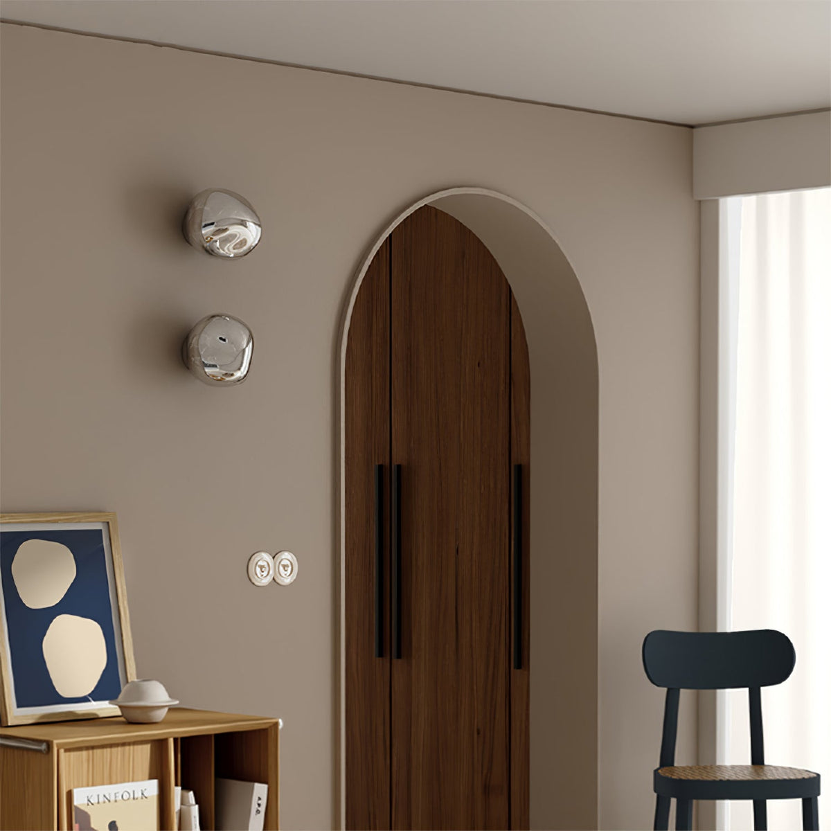 Nøordka Light Bespoke Wall Light Fixture Molten Glass Mirror Contemporary Wall Lamp