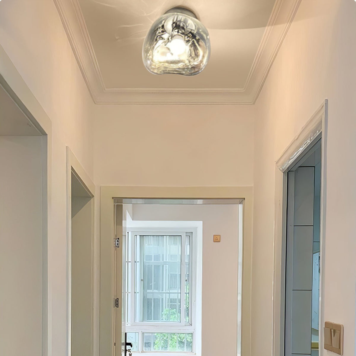 Nøordka Light Bespoke Wall Light Fixture Molten Glass Mirror Contemporary Wall Lamp