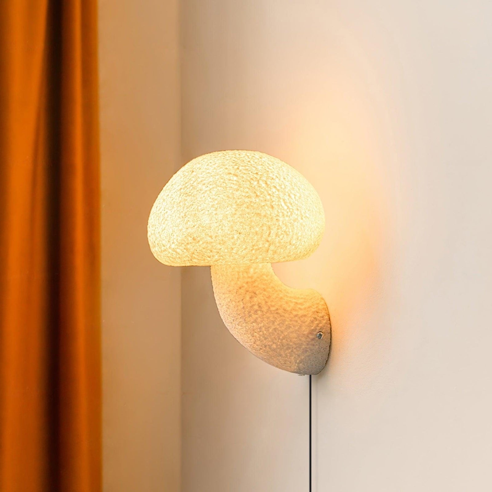 Nøordka Light Bespoke Wall Light Fixture Mushroom Resin Contemporary Ambient Wall Lamp