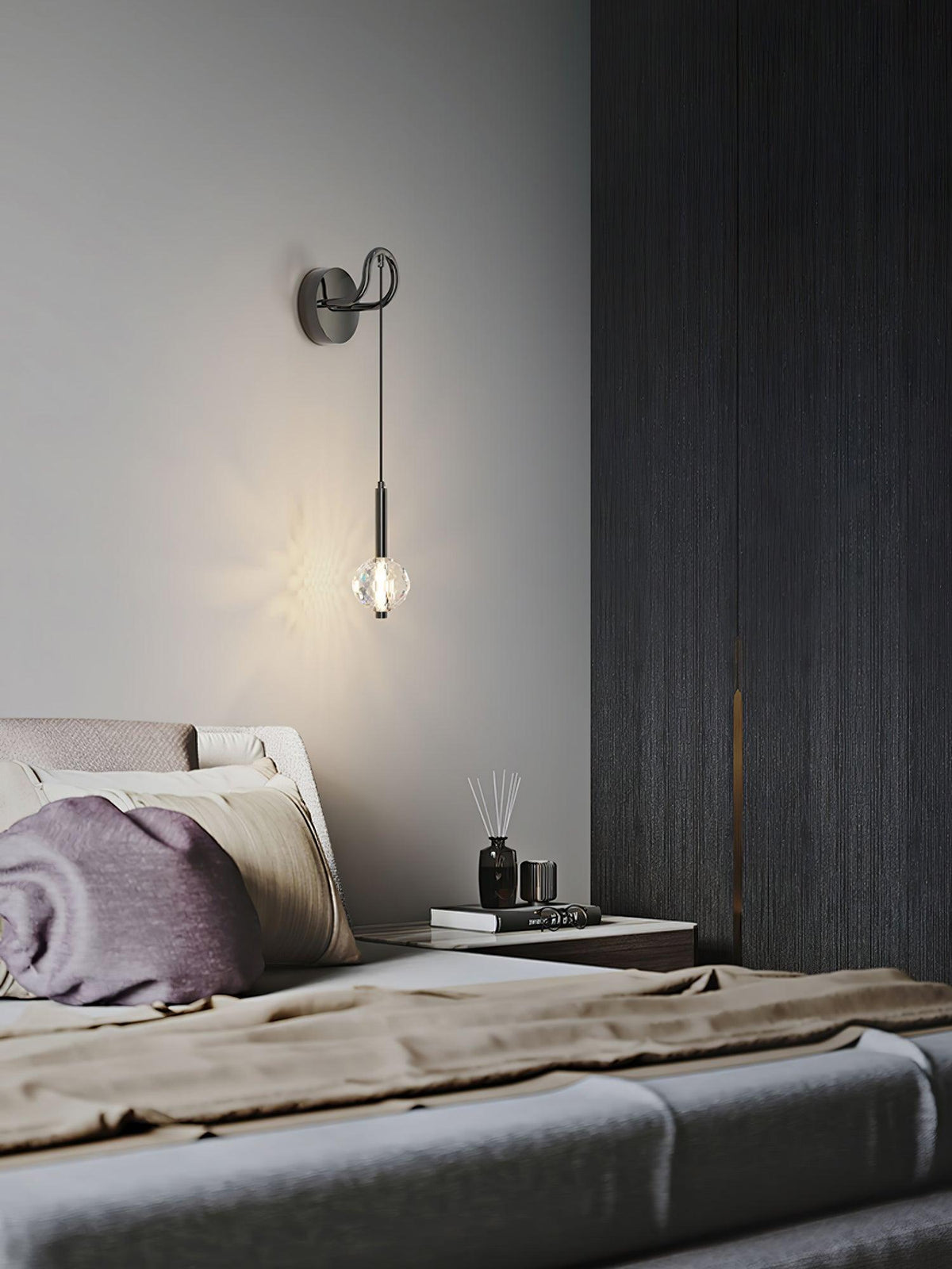 Nøordka Light Bespoke Wall Light Fixture Orb Elegant Handblown Seeded Glass Wall Sconce