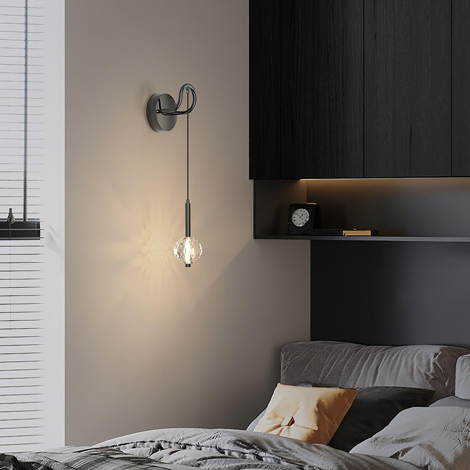 Nøordka Light Bespoke Wall Light Fixture Orb Elegant Handblown Seeded Glass Wall Sconce