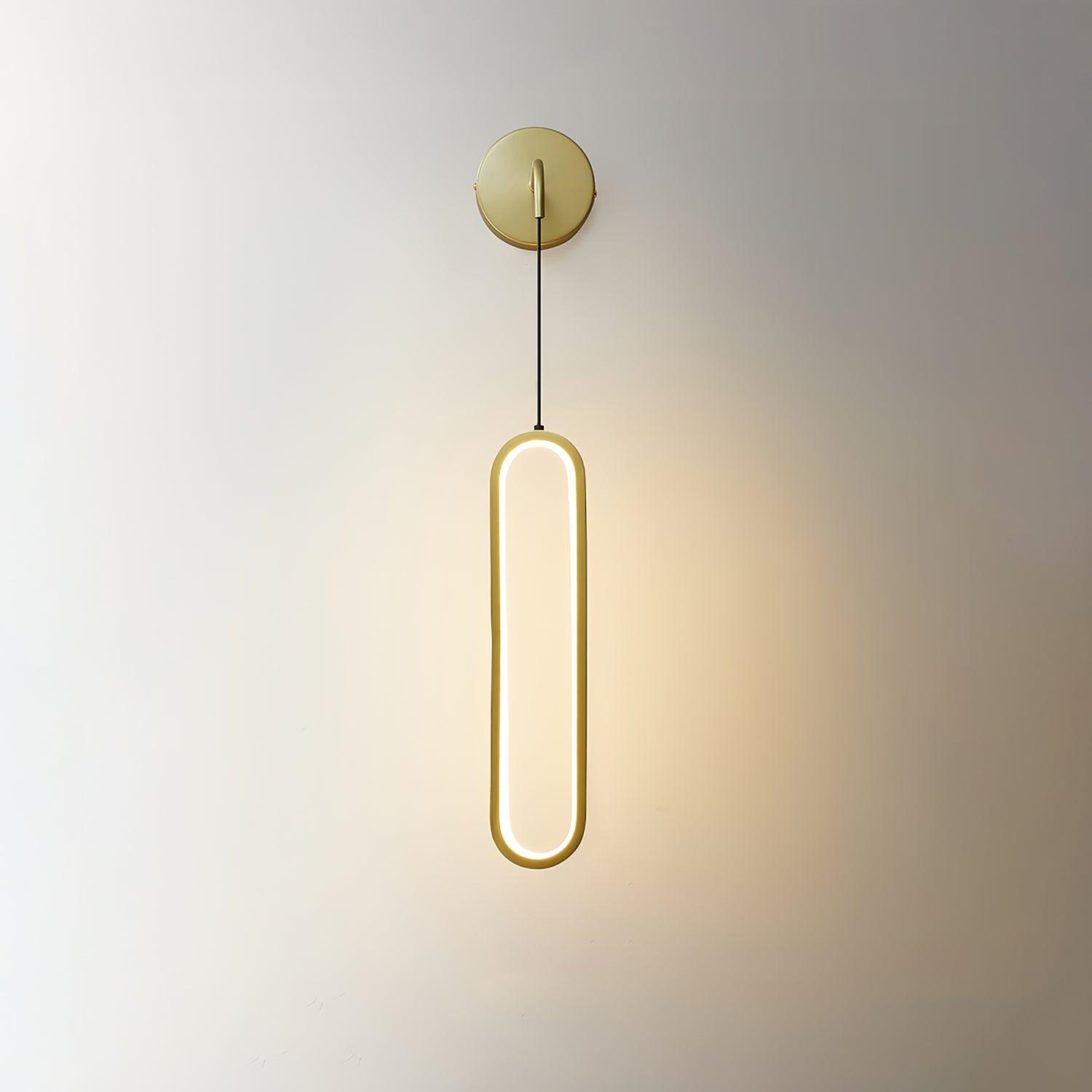 Nøordka Light Bespoke Wall Light Fixture Oval Brass Finish Contemporary Wall Lamp