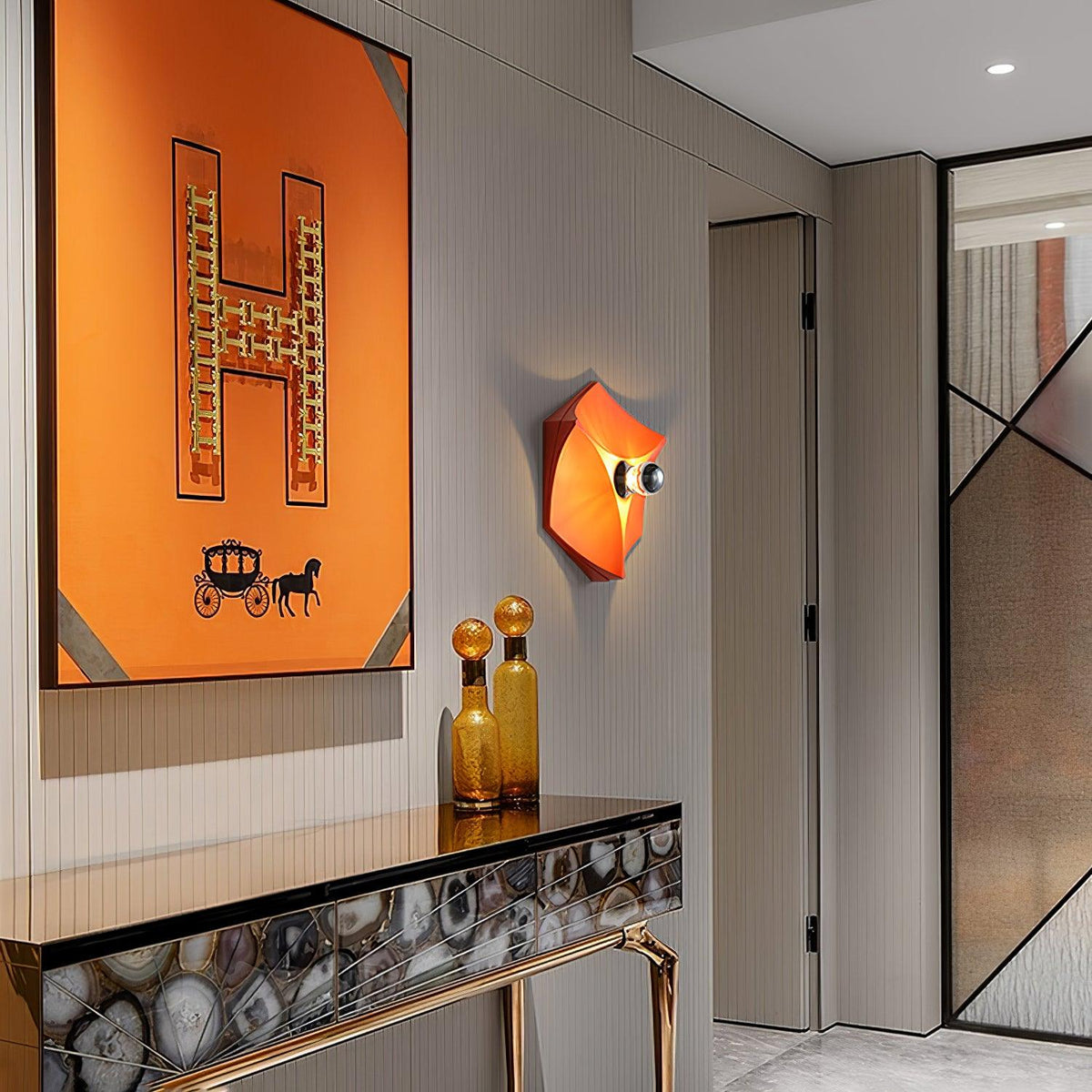 Nøordka Light Bespoke Wall Light Fixture Pentagon Contemporary Polycarbonate Wall Lamp