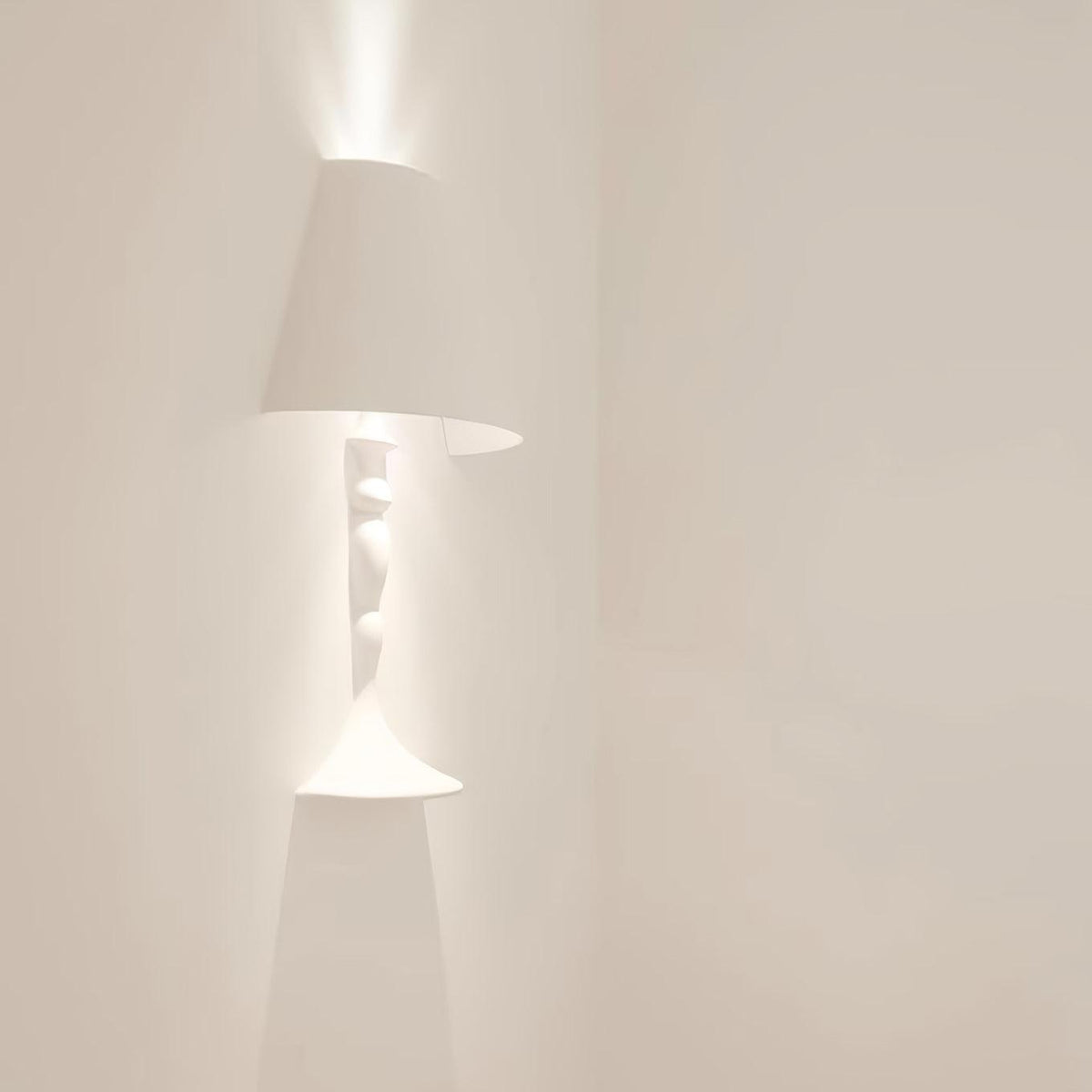 Nøordka Light Bespoke Wall Light Fixture Plaster Portrait Nordic Inspired Wall Light