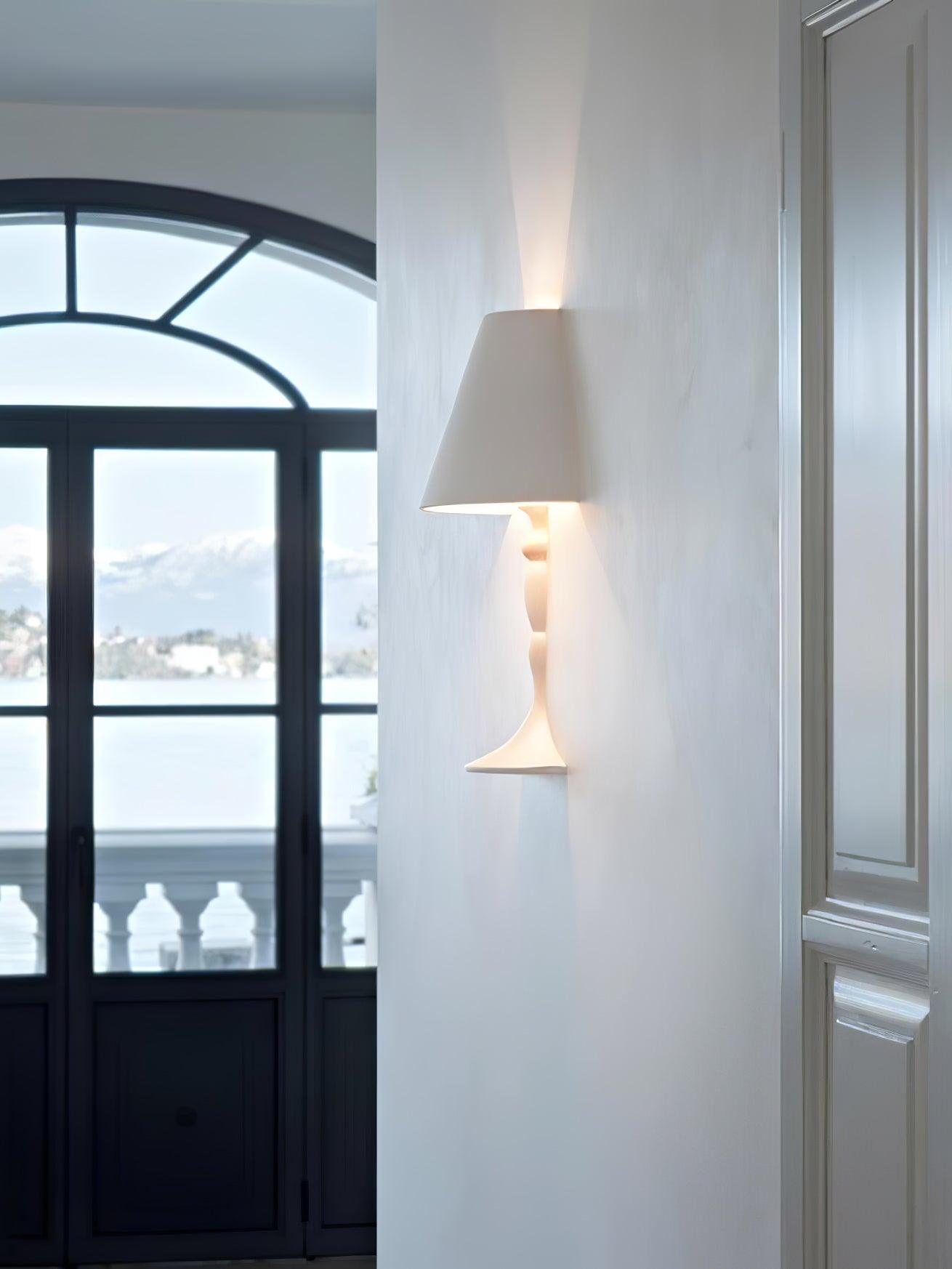 Nøordka Light Bespoke Wall Light Fixture Plaster Portrait Nordic Inspired Wall Light