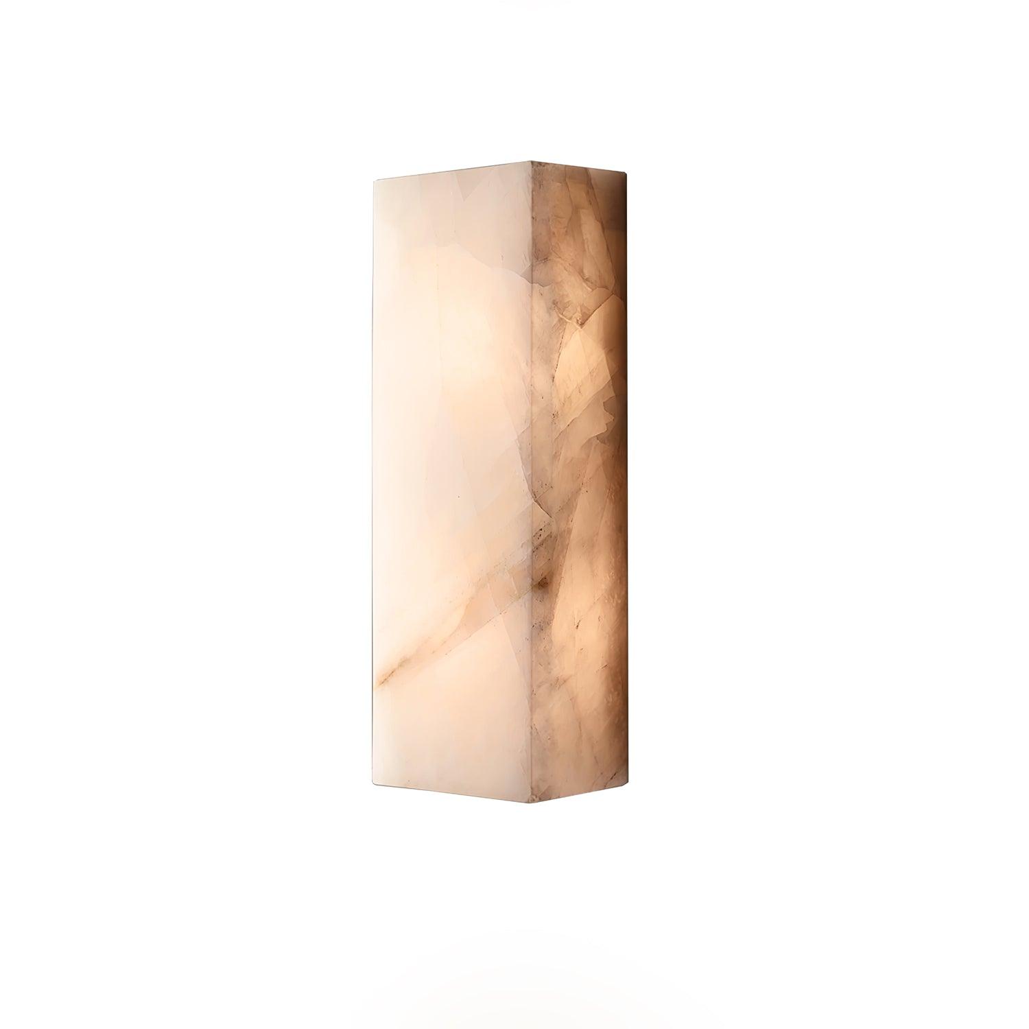 Nøordka Light Bespoke Wall Light Fixture Rectangular Alabaster Contemporary Wall Sconce