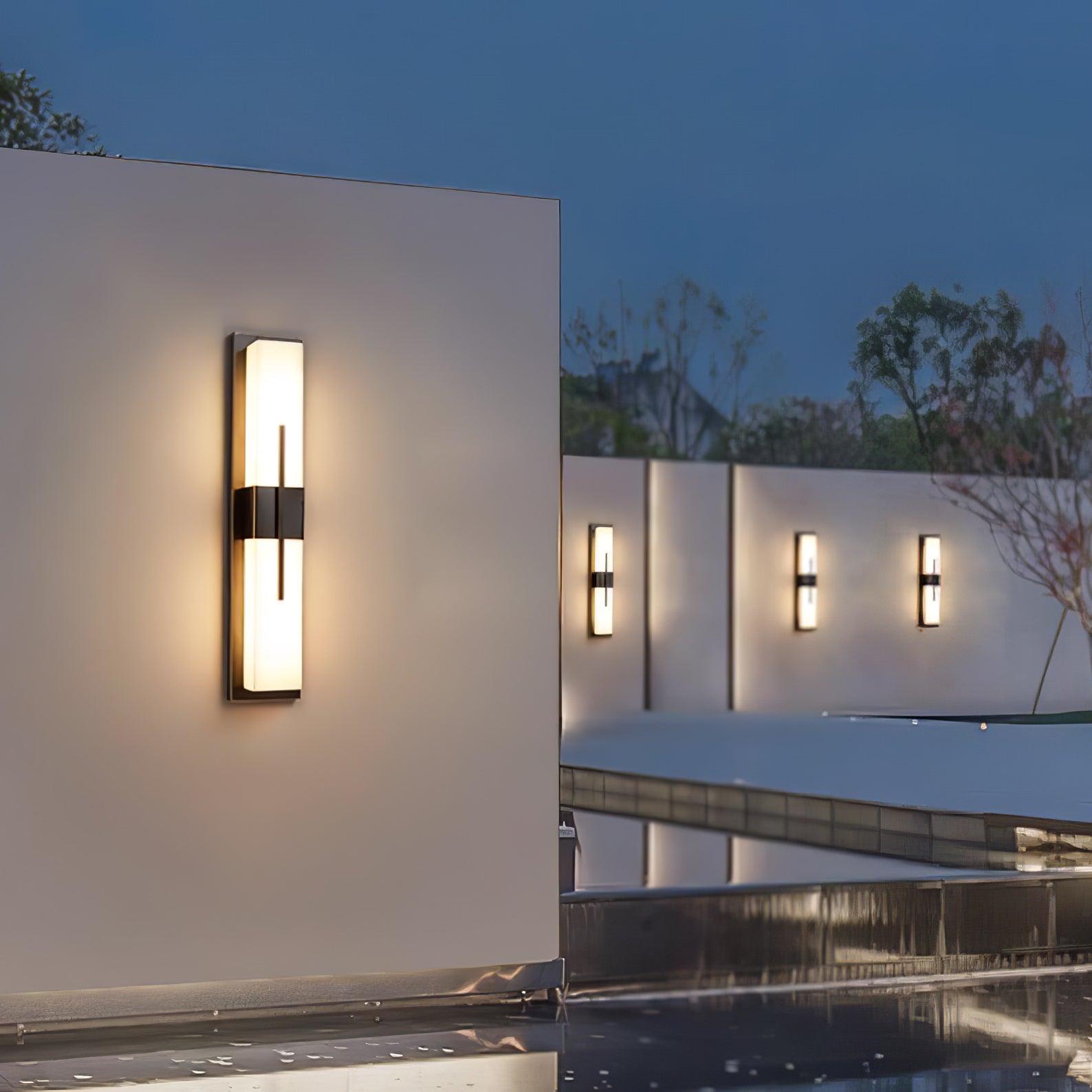 Nøordka Light Bespoke Wall Light Fixture Rectangular Contemporary Outdoor Wall Light