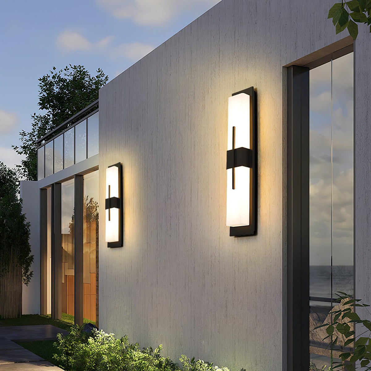 Nøordka Light Bespoke Wall Light Fixture Rectangular Contemporary Outdoor Wall Light