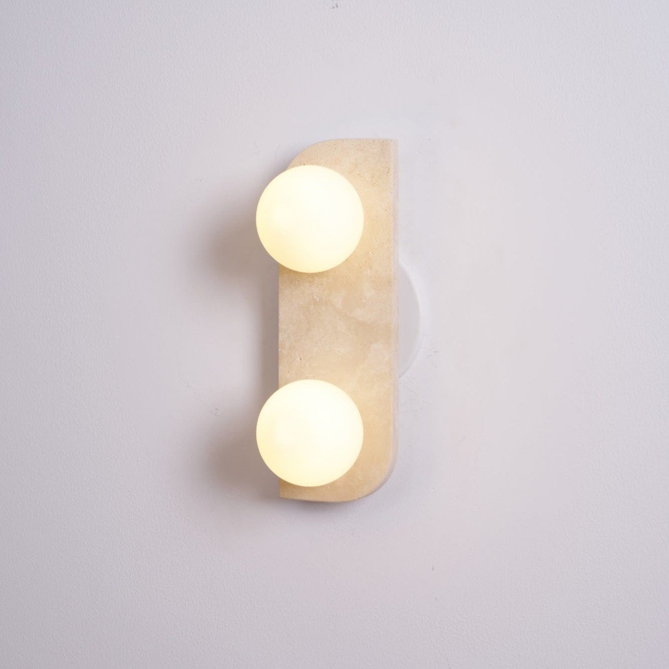 Nøordka Light Bespoke Wall Light Fixture Spherical Travertine Contemporary Wall Light