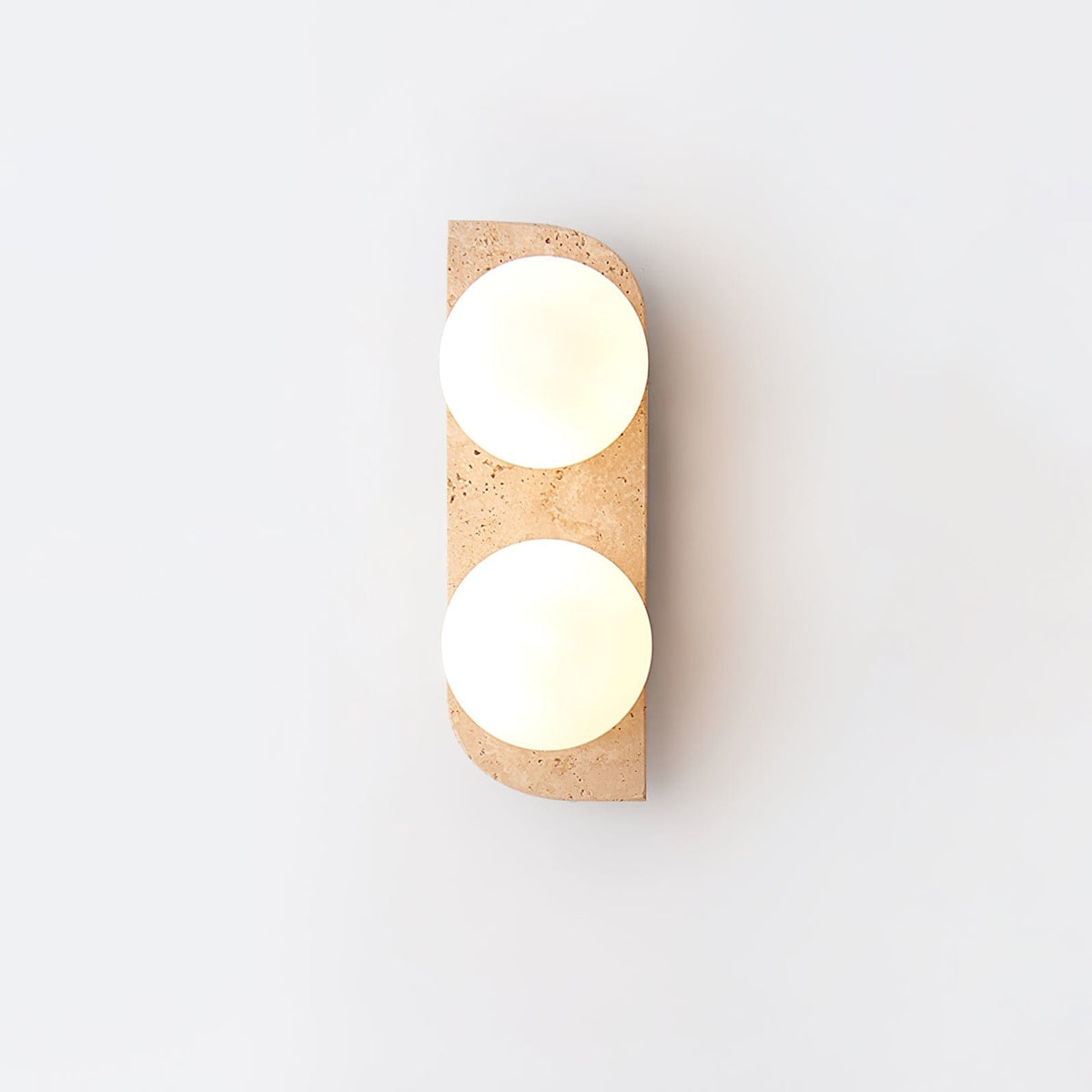 Nøordka Light Bespoke Wall Light Fixture Spherical Travertine Contemporary Wall Light