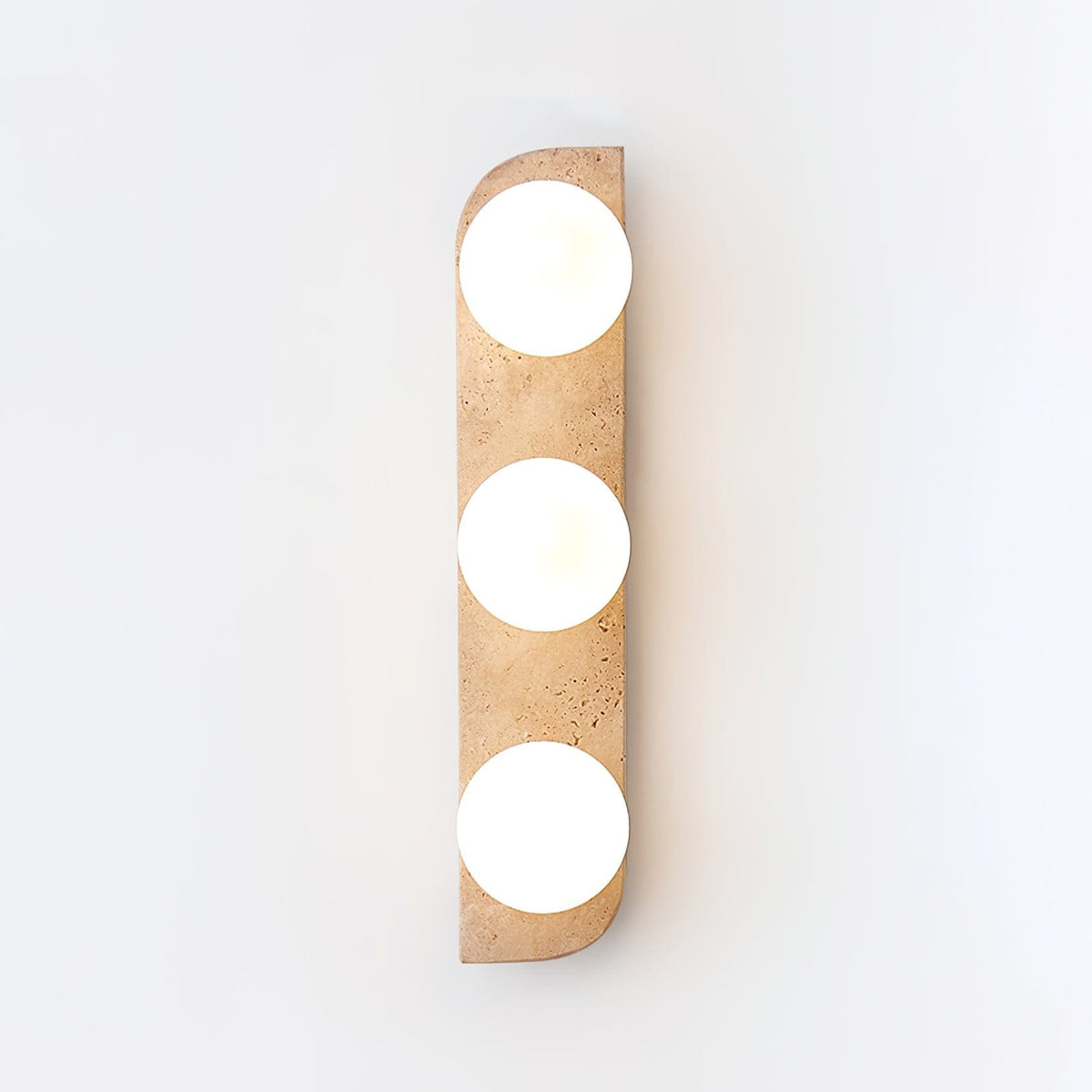 Nøordka Light Bespoke Wall Light Fixture Spherical Travertine Contemporary Wall Light