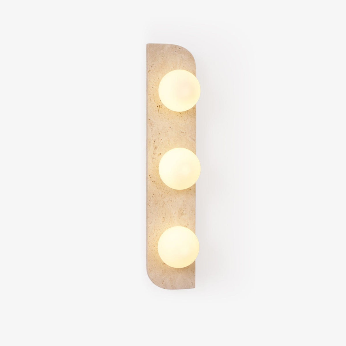 Nøordka Light Bespoke Wall Light Fixture Spherical Travertine Contemporary Wall Light