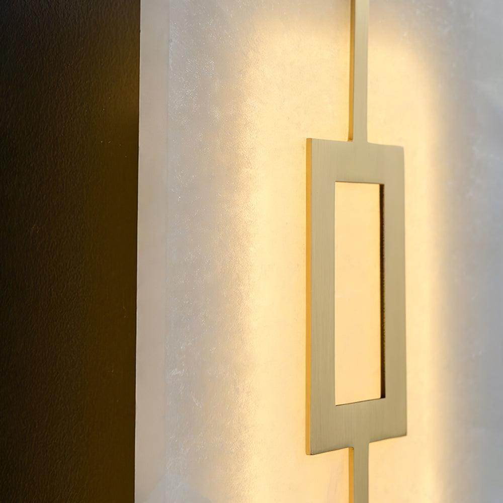 Nøordka Light Bespoke Wall Light Fixture Square Alabaster Contemporary Wall Light