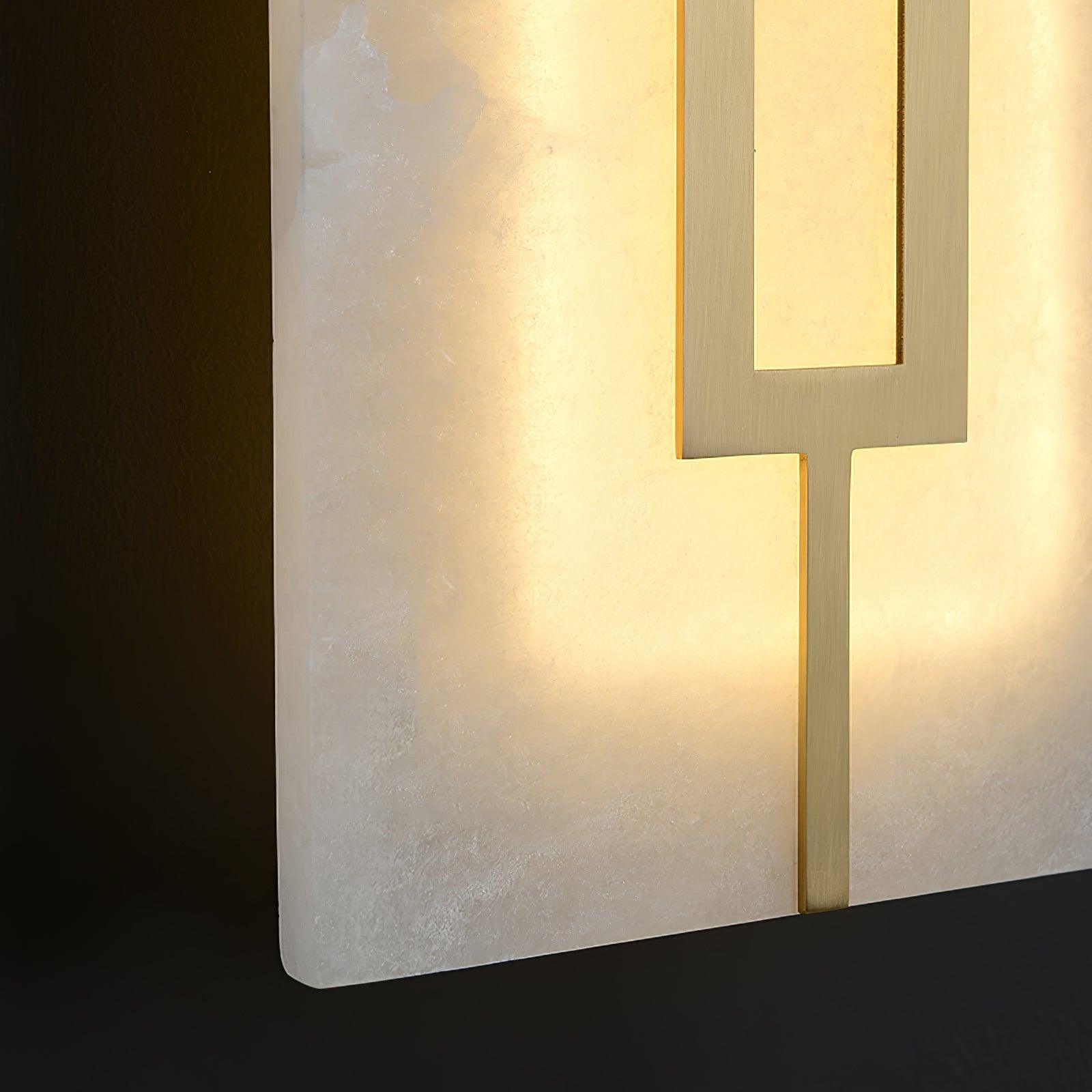 Nøordka Light Bespoke Wall Light Fixture Square Alabaster Contemporary Wall Light