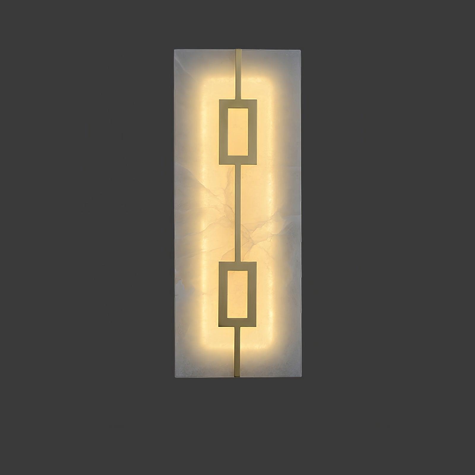 Nøordka Light Bespoke Wall Light Fixture Square Alabaster Contemporary Wall Light