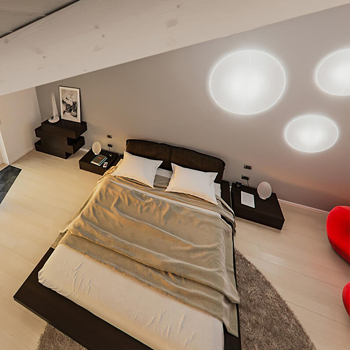 Nøordka Light Bespoke Wall Light Fixture Square Contemporary Fabric Wrapped Wall Sconce