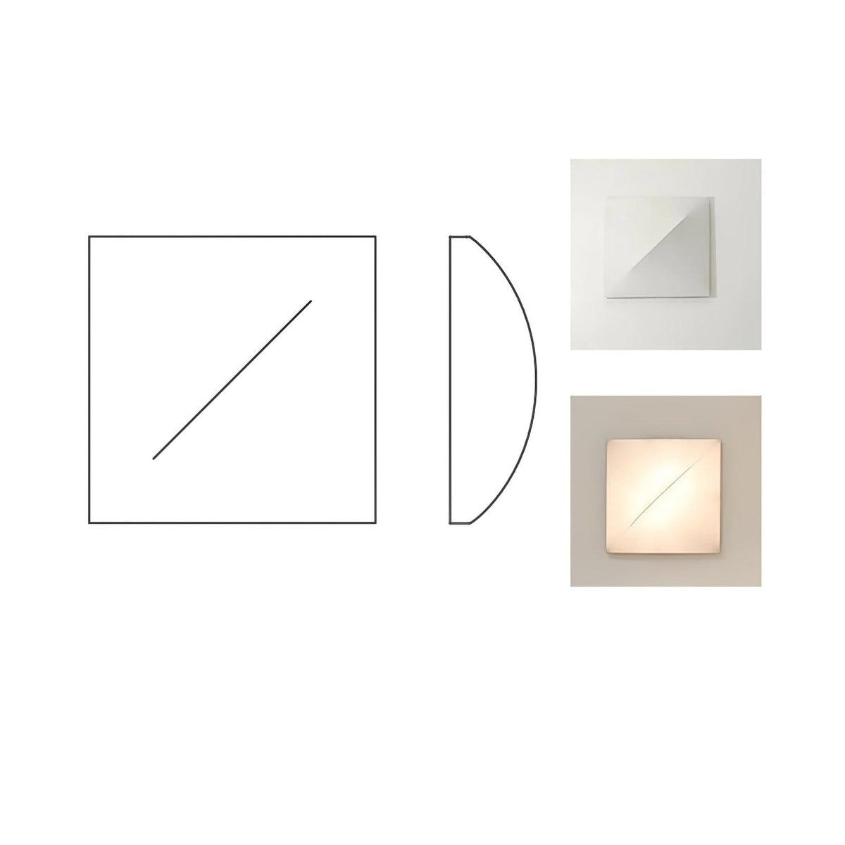 Nøordka Light Bespoke Wall Light Fixture Square L 39.4″ x H 39.4″ / L 100cm x H 100cm / White / Warm Light Square Contemporary Fabric Wrapped Wall Sconce