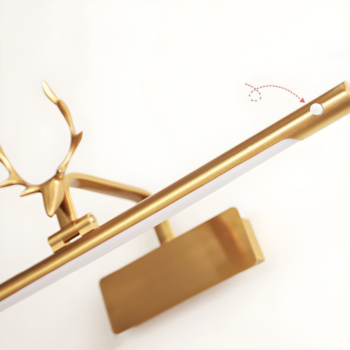 Nøordka Light Bespoke Wall Light Fixture Stag Horn Handcrafted Antique Brass Finish Wall Light