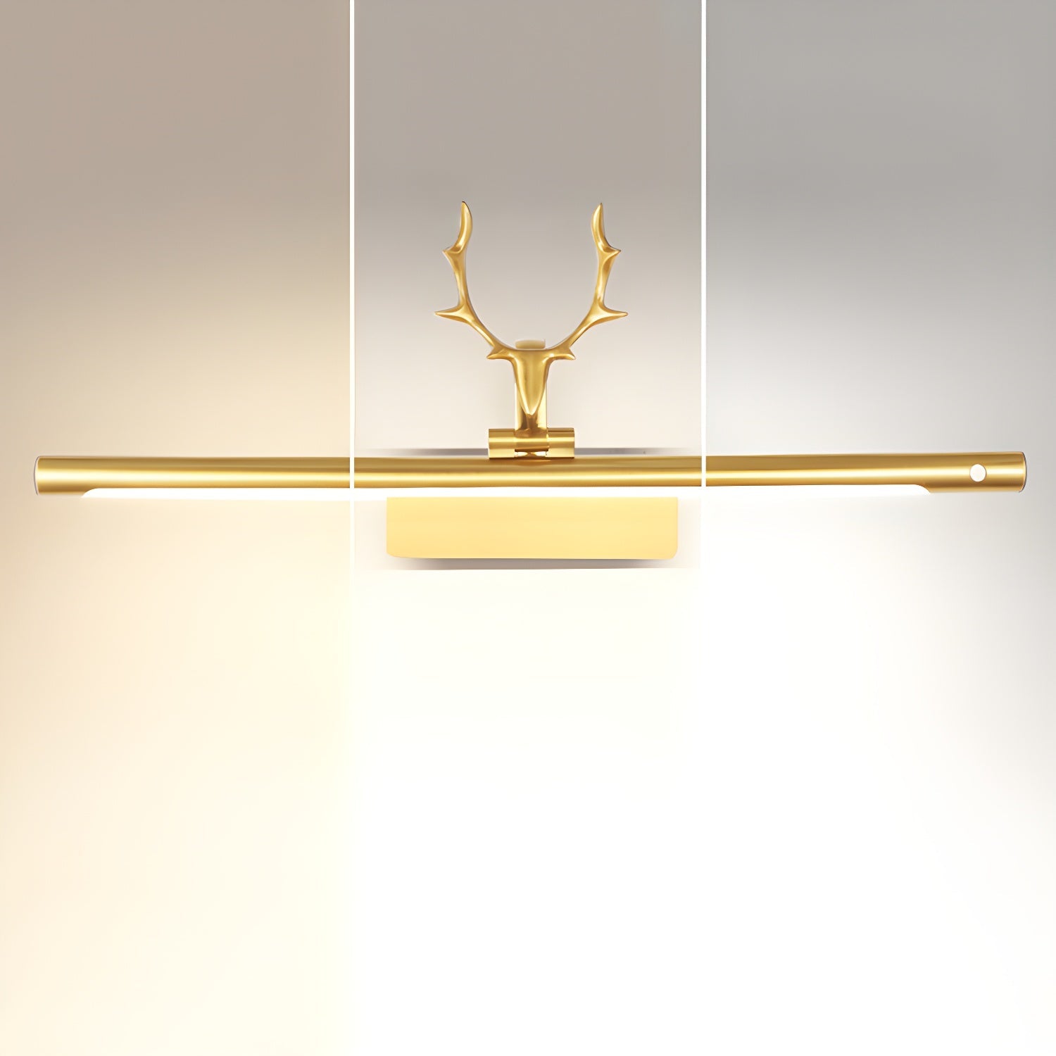 Nøordka Light Bespoke Wall Light Fixture Stag Horn Handcrafted Antique Brass Finish Wall Light