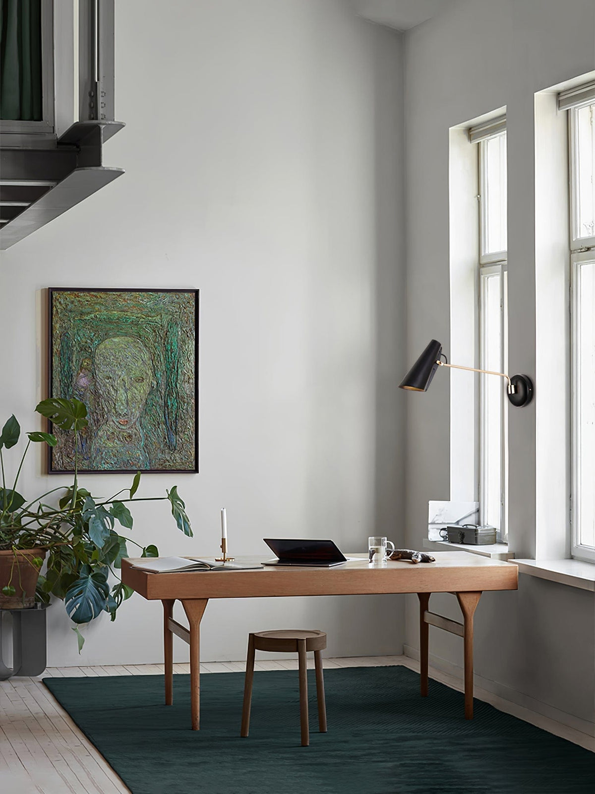 Nøordka Light Bespoke Wall Light Fixture Steel Bird Form Nordic Inspired Wall Lamp