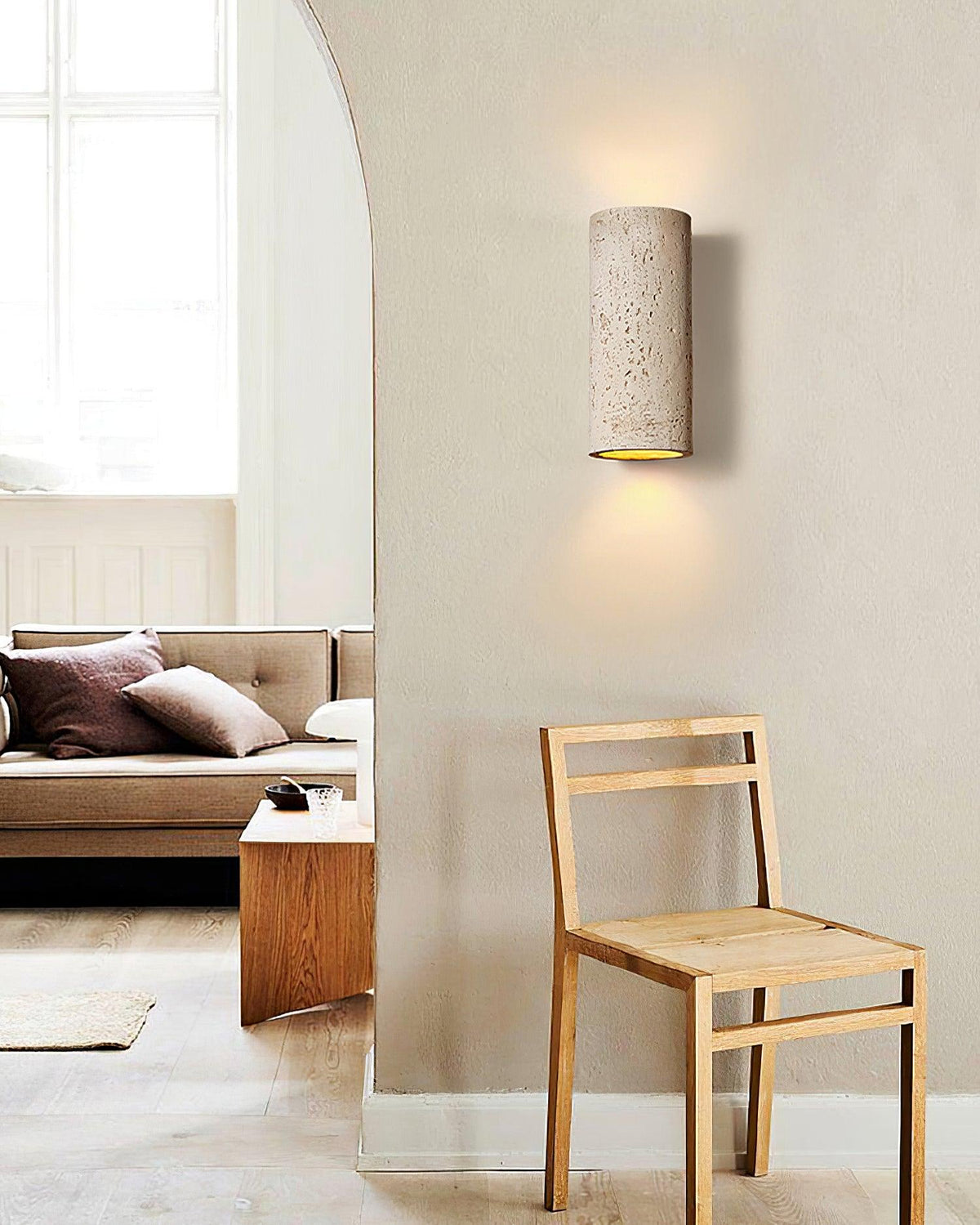 Nøordka Light Bespoke Wall Light Fixture Textured Cylinder Contemporary Wall Light