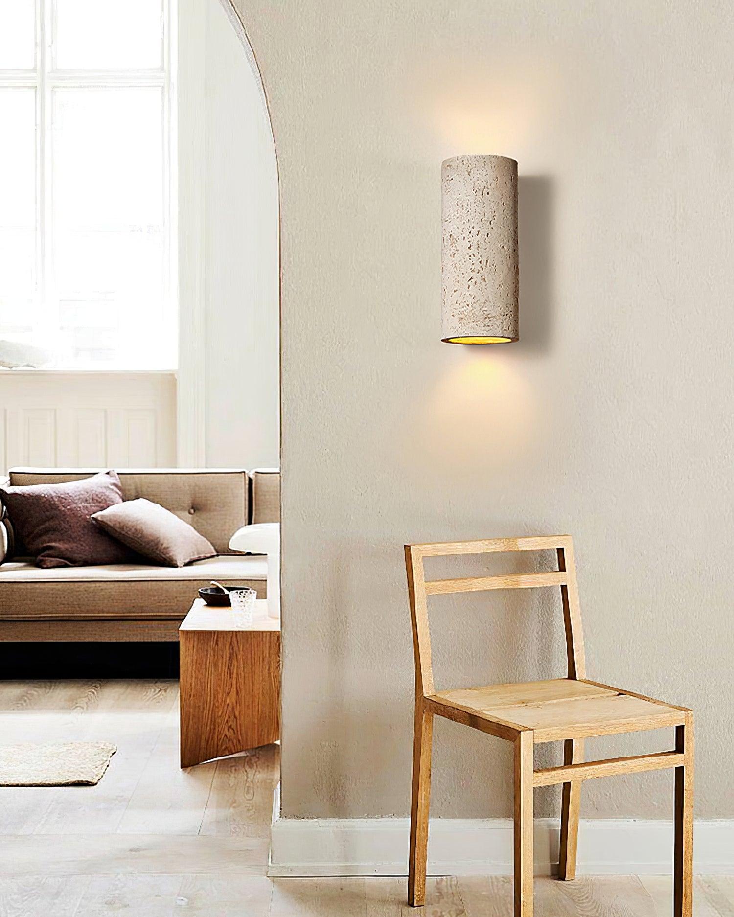 Nøordka Light Bespoke Wall Light Fixture Textured Cylinder Contemporary Wall Light