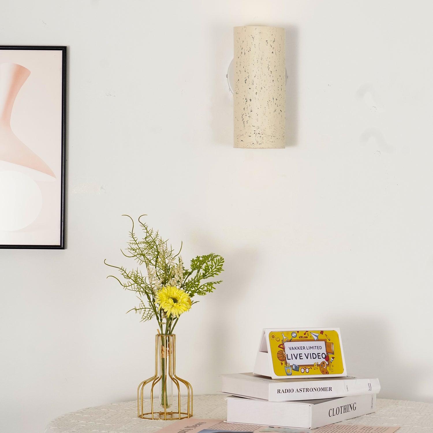 Nøordka Light Bespoke Wall Light Fixture Textured Cylinder Contemporary Wall Light