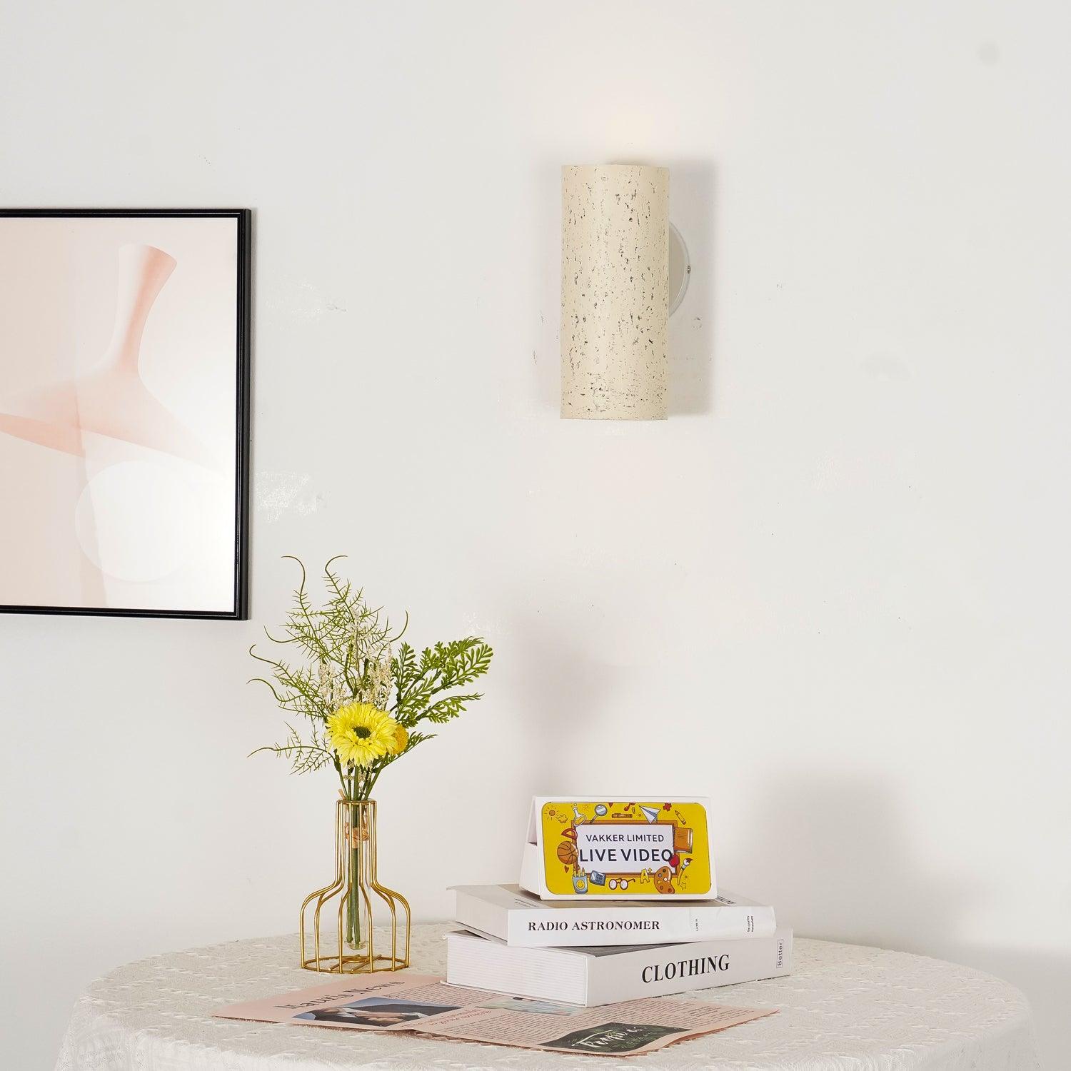 Nøordka Light Bespoke Wall Light Fixture Textured Cylinder Contemporary Wall Light