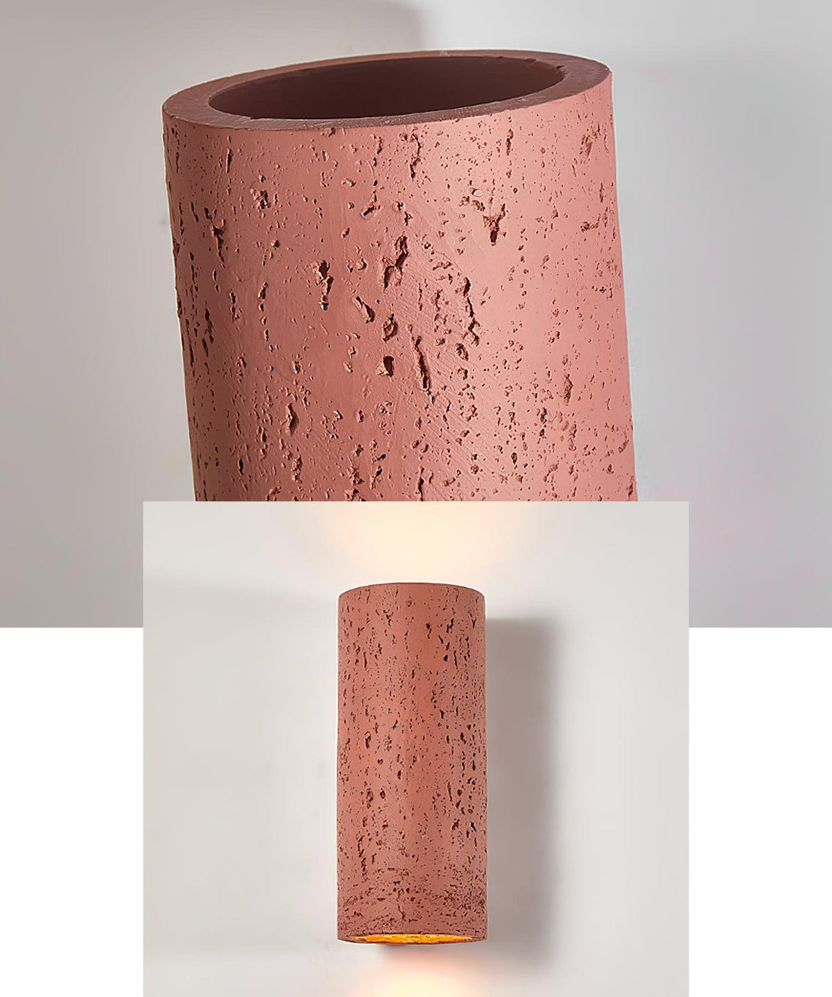Nøordka Light Bespoke Wall Light Fixture Textured Cylinder Contemporary Wall Light