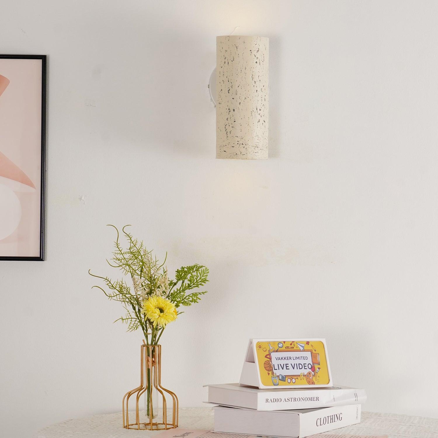 Nøordka Light Bespoke Wall Light Fixture Textured Cylinder Contemporary Wall Light