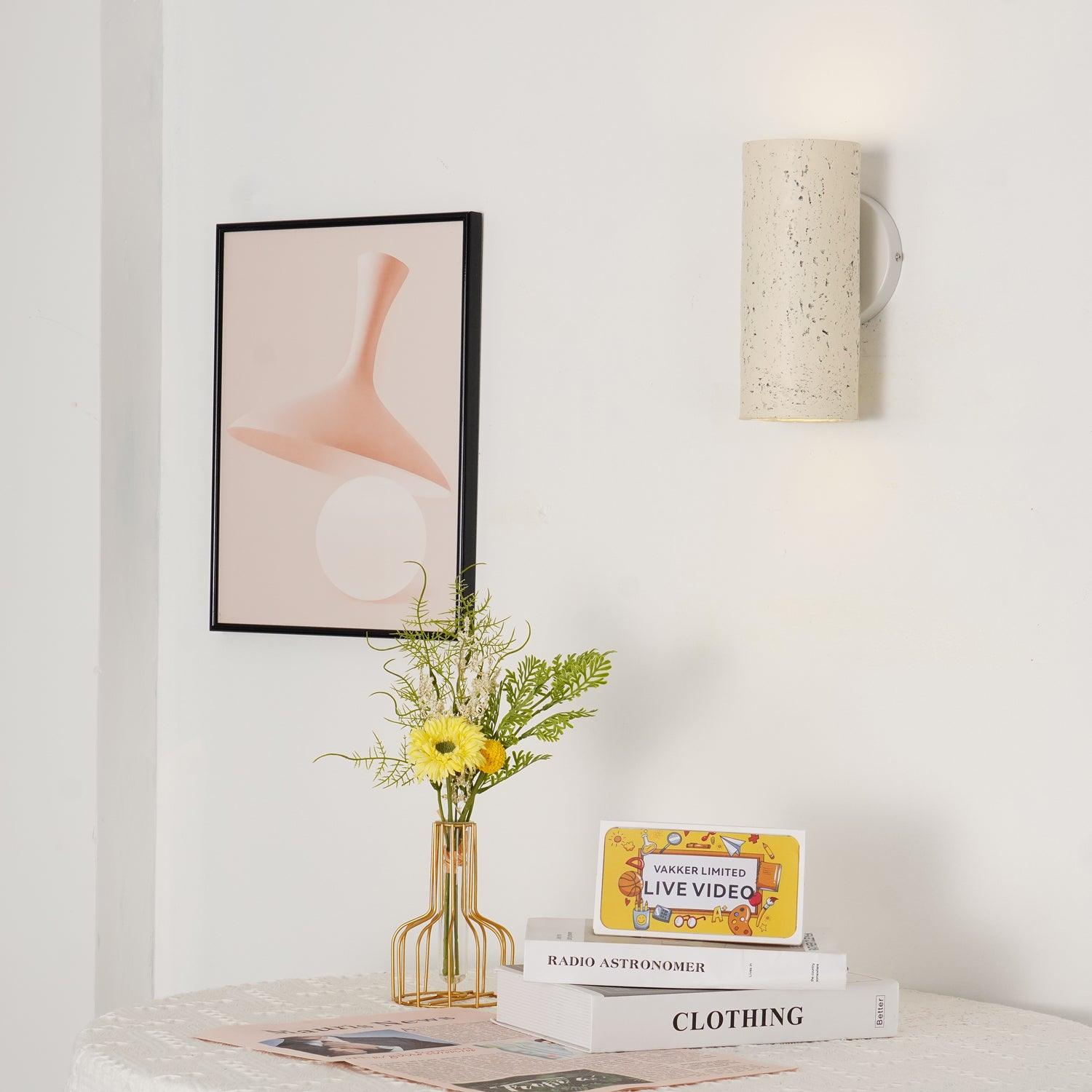 Nøordka Light Bespoke Wall Light Fixture Textured Cylinder Contemporary Wall Light