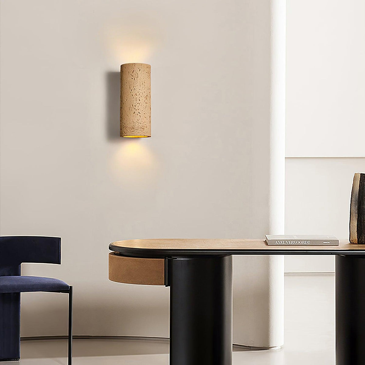 Nøordka Light Bespoke Wall Light Fixture Textured Cylinder Contemporary Wall Light