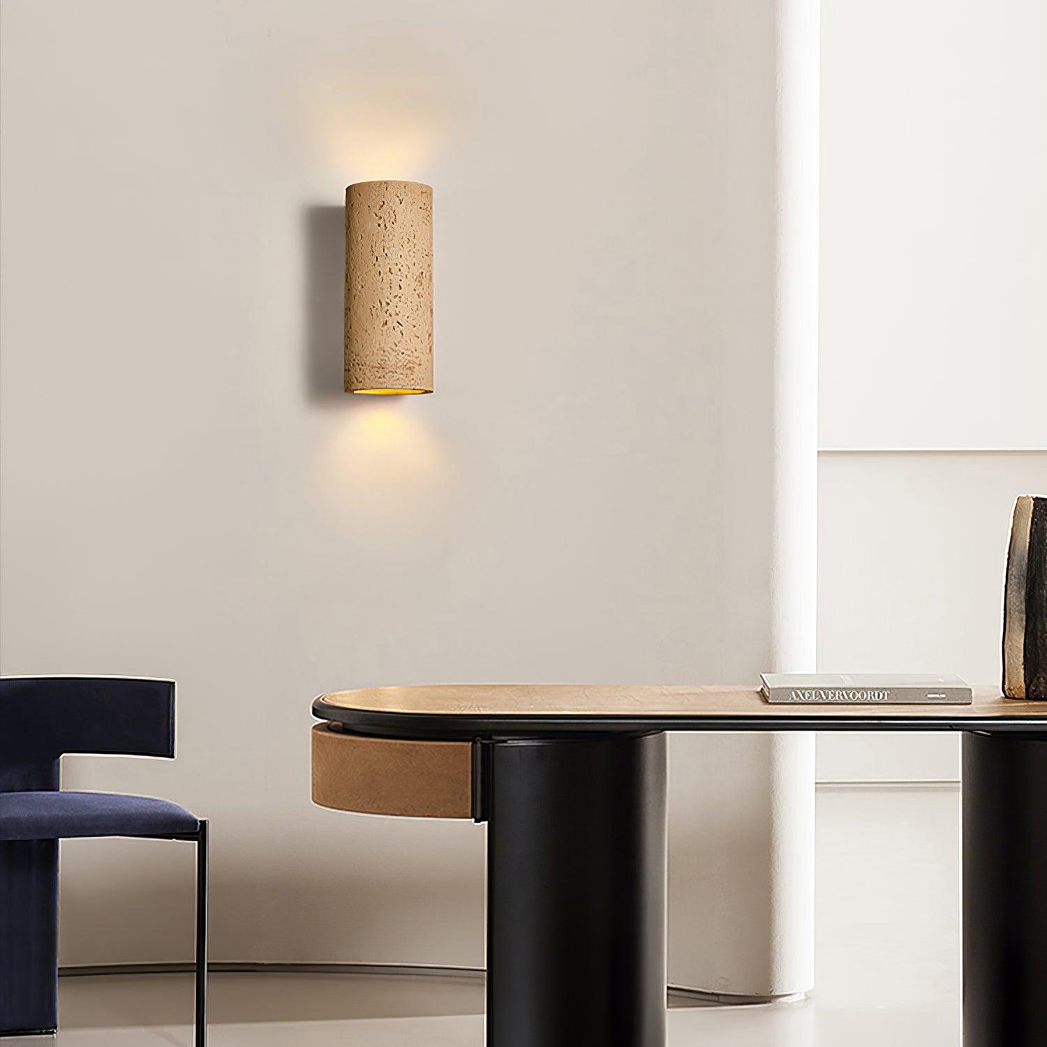 Nøordka Light Bespoke Wall Light Fixture Textured Cylinder Contemporary Wall Light