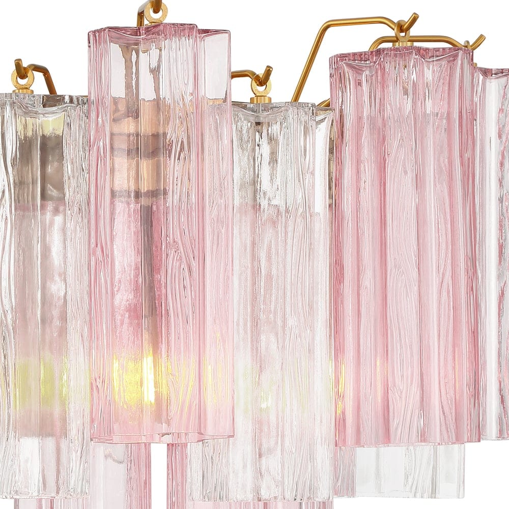 Nøordka Light Bespoke Wall Light Fixture Textured Glass Polished Chrome Finish Wall Light