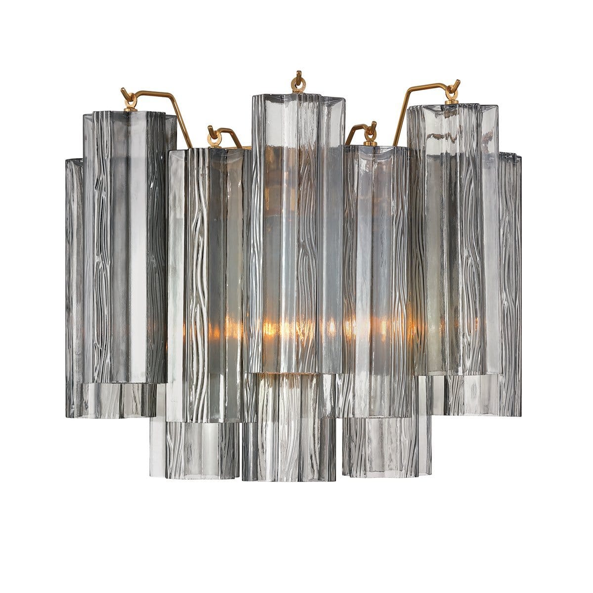 Nøordka Light Bespoke Wall Light Fixture Textured Glass Polished Chrome Finish Wall Light