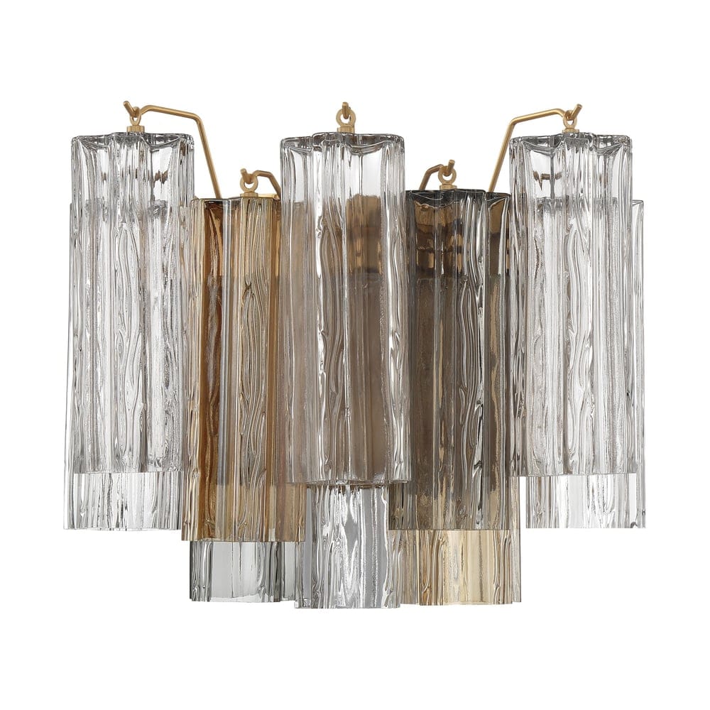 Nøordka Light Bespoke Wall Light Fixture Textured Glass Polished Chrome Finish Wall Light