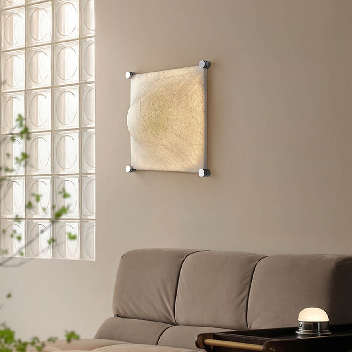 Nøordka Light Bespoke Wall Light Fixture Textured Silk Shade Contemporary Wall Light