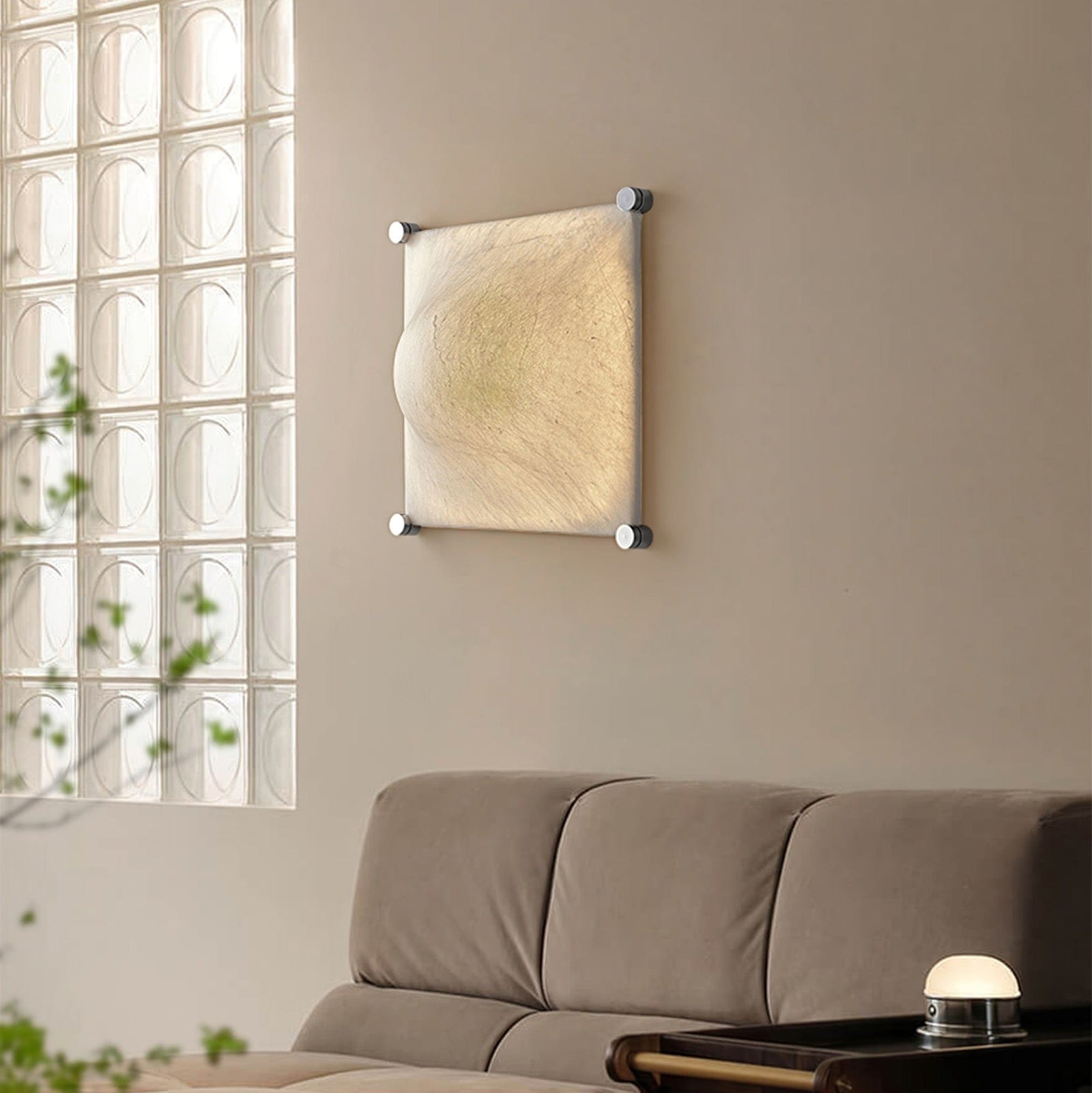 Nøordka Light Bespoke Wall Light Fixture Textured Silk Shade Contemporary Wall Light