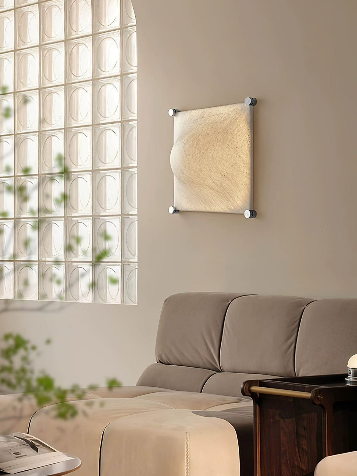 Nøordka Light Bespoke Wall Light Fixture Textured Silk Shade Contemporary Wall Light