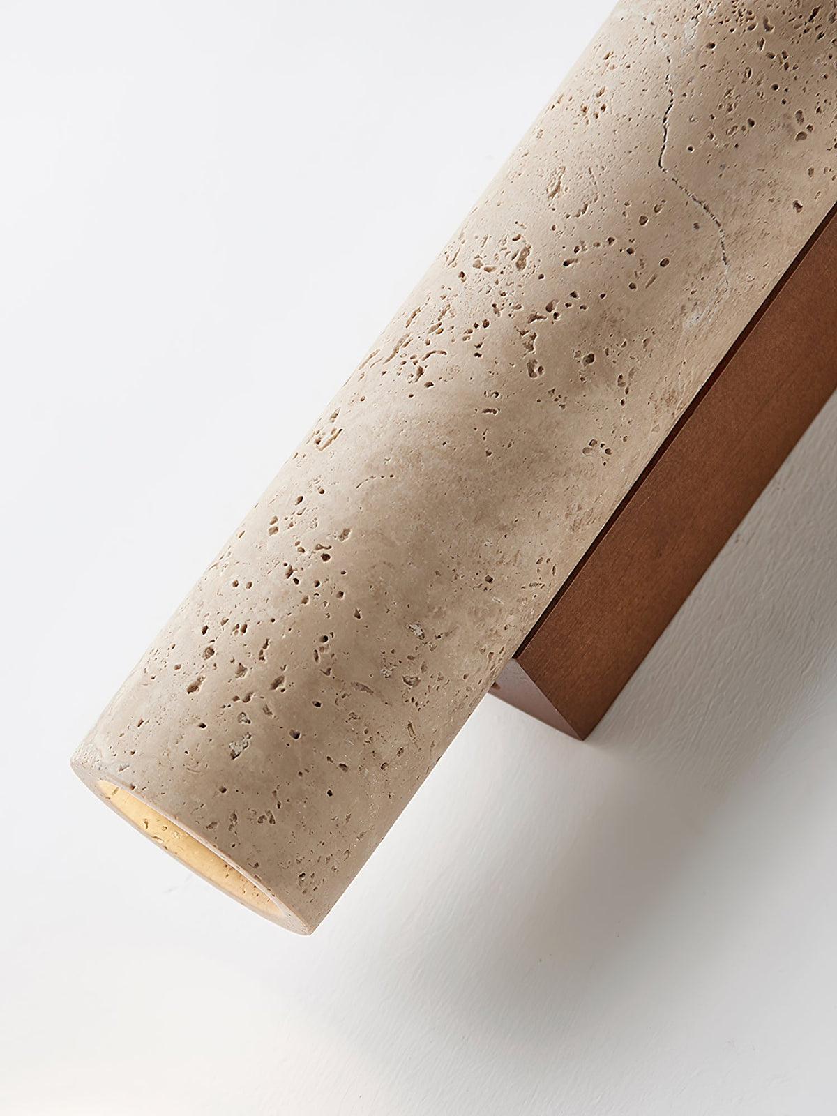 Nøordka Light Bespoke Wall Light Fixture Travertine Column Contemporary Wall Light