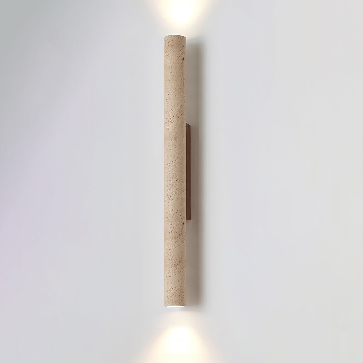 Nøordka Light Bespoke Wall Light Fixture Travertine Column Contemporary Wall Light