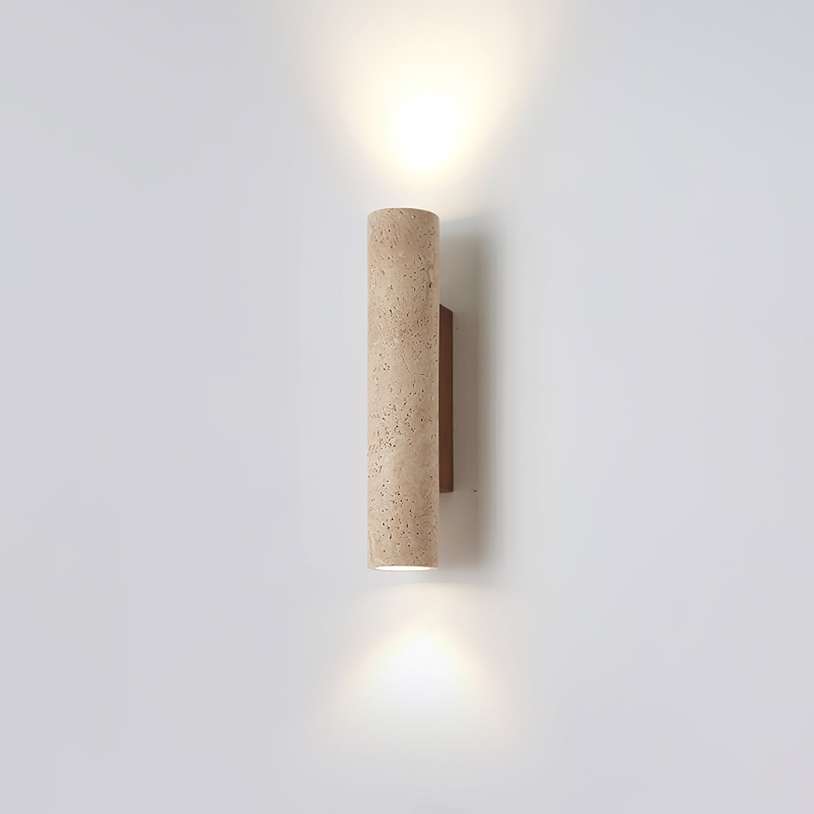Nøordka Light Bespoke Wall Light Fixture Travertine Column Contemporary Wall Light