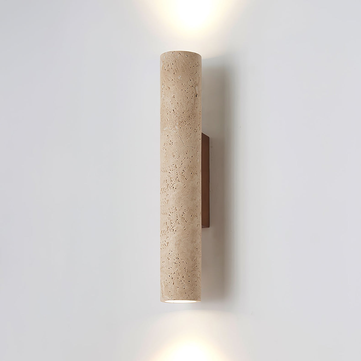 Nøordka Light Bespoke Wall Light Fixture Travertine Column Contemporary Wall Light