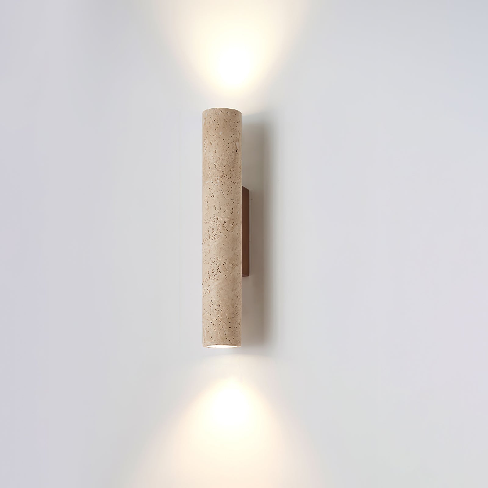 Nøordka Light Bespoke Wall Light Fixture Travertine Column Contemporary Wall Light
